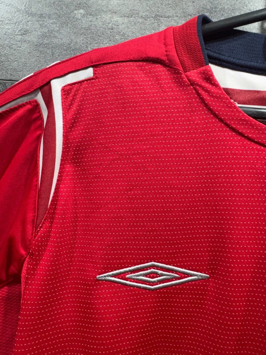 Vintage angleterre 2004 2006 maillot de football extérieur rouge umbro