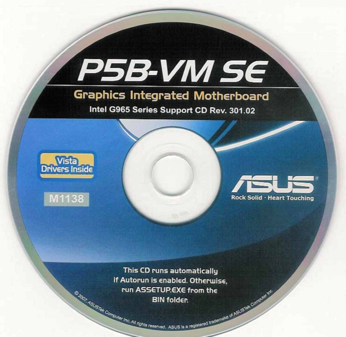 ASUS P5B-VM SE OR P5B-VM SE/1394 Motherboard Drivers Installation.