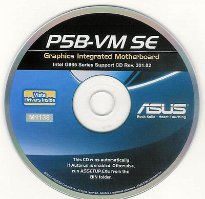 ASUS P5B-VM SE OR P5B-VM SE/1394 Motherboard Drivers Installation.