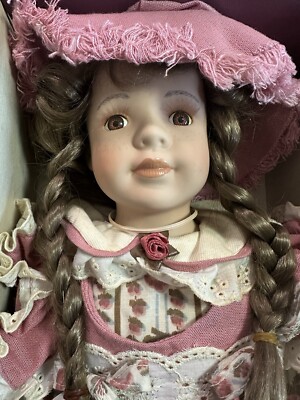 The Briony Collection Forever Friends Porcelain Doll Arlene,Browny Hair, Eyes EC