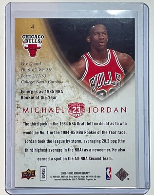 Michael Jordan NBA 2010 UD SP Authentic Supreme Court Authentic 
