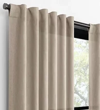 JCP FIELDCREST FLAX LINEN LUXURY ALDEN  CURTAIN DRAPES 50" X 84" NEW