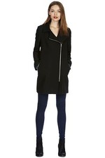 Oasis Black Coat Size S Rrp £95