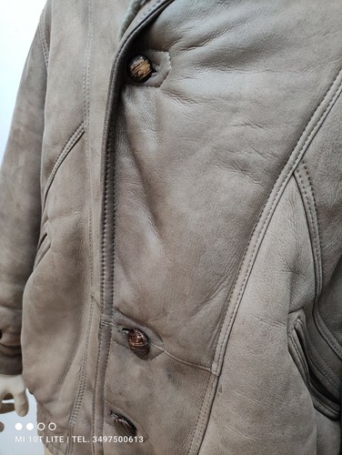 giacca uomo vintage sicar shearling original linea pelle vera beige - Imagen 3 de 9