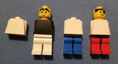 Rare LEGO Legoland Lot Of 4 Torso with Armless / moulded Arms