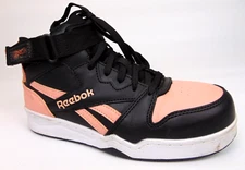 Reebok BB4500 Hi Top Safety Toe Work Sneaker Women's Size 6.0 M, Black Leather