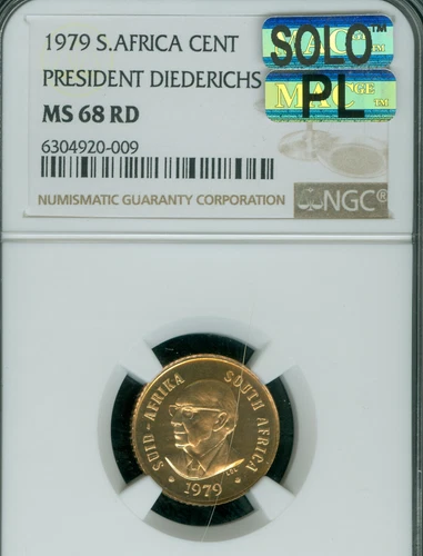 1979 SOUTH AFRICA CENT NGC MS68 RD MAC PL SOLO FINEST GRADE & MAC SPOTLESS *