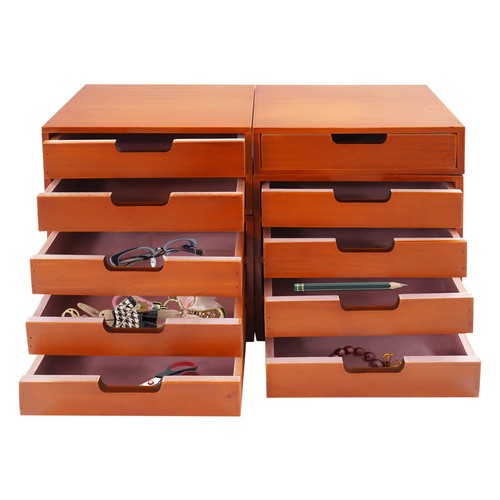 Set Cassettiera 4 Pezzi Cassetti Multilivello Scrivania Storage Organizer Nuovo - Foto 11 di 12