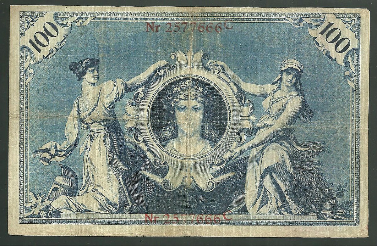 Germany 100 Eine Hundert Mark 1898 P# 20 Reichsbanknote World