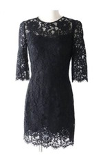 Dolce & Gabbana Dress Lace Women Size 38 Black