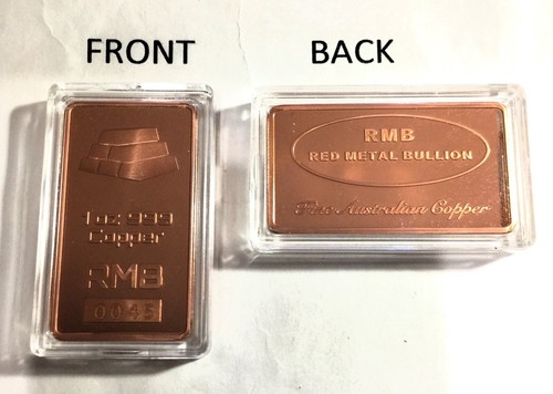 1 OZ 999 Fine Australian Pure Copper 