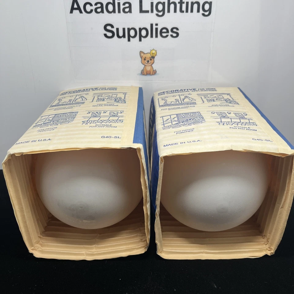 ⚡️2 Pack⚡️40-Watt 395-Lumen G40 Globe Bulb, Soft White 5000 Hour - Image 4 of 4