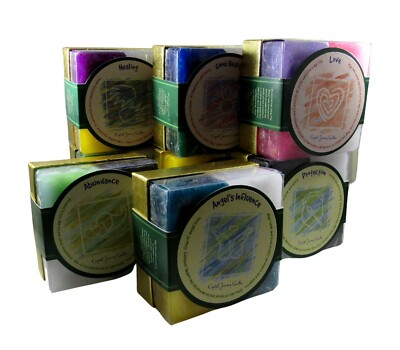 Crystal Journey Herbal Magic Reiki Charged Intention Candle Gift Set 4 Candles