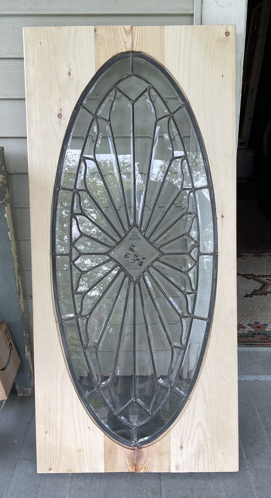 Oval beveled glass window eBay