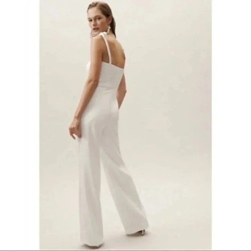 New Anthropologie BHLDN Theia Trinity White Jumpsuit Wedding Bridal Size 2 - Picture 3 of 13
