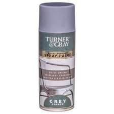 Turner & Gray Grey Primer Spray Paint Can Household ,Car, Van ,Bike 400ml