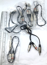 Auxiliary Stereo Cable Cord Lot of 9, 3.5mm Audio Male to 2 RCA Y Male New
