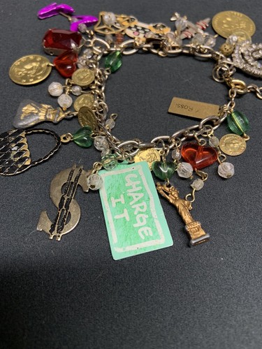 K Rossi Bracelet City Travel Themed Statue Of Liberty Taxi Airplane Shoes USED - Picture 3 of 15