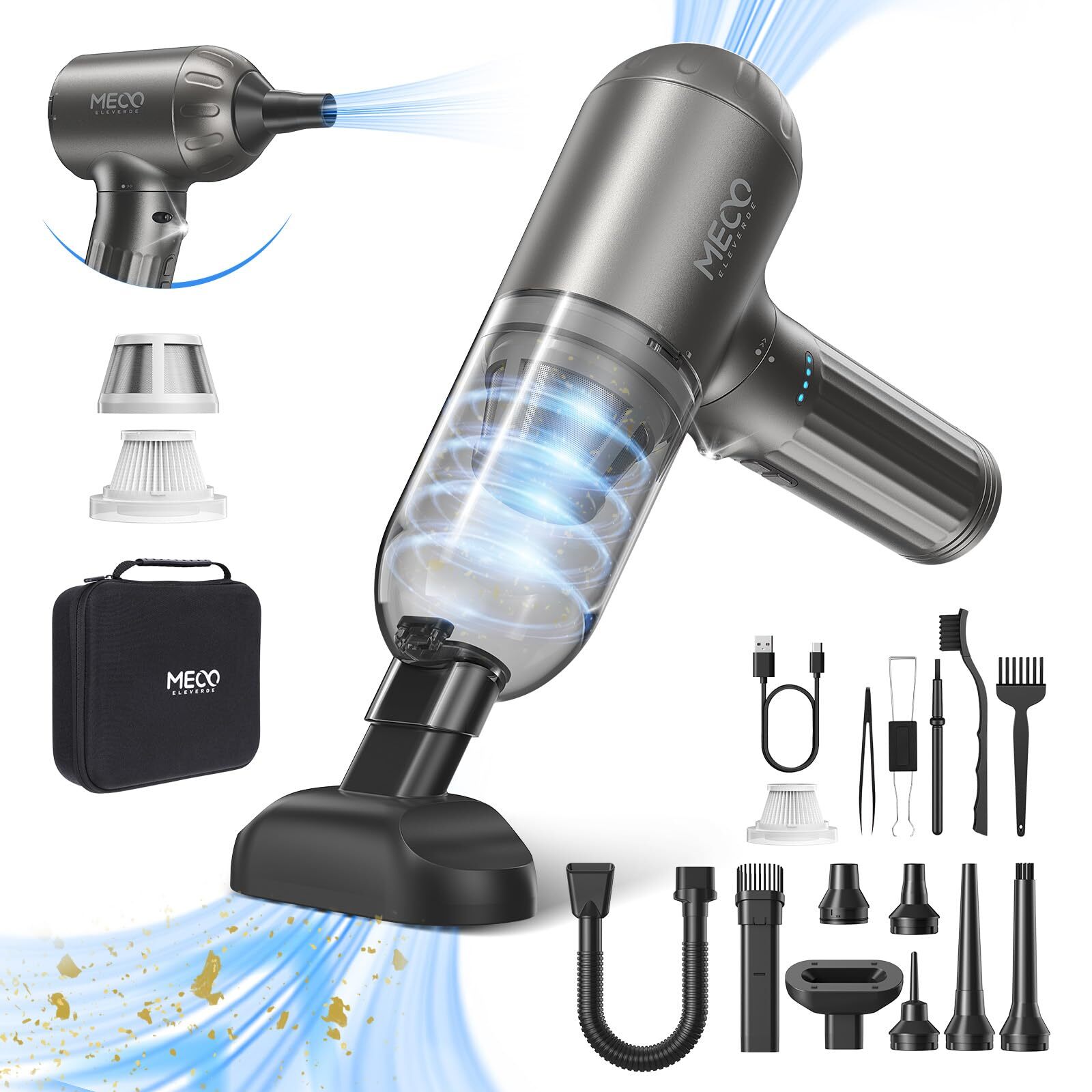 Handheld Vacuum Cordless, Car Vacuum Cleaner 18000Pa Powerful Suction, 3 Gear...-image