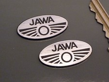 JAWA Oval Style Self Adhesive Speedway Bike BADGES 30mm Pair 250 350 Motorcycle