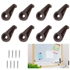 20 Pack Glass Window Clips Brown Retainer Clips, Glass Door Holder Cabinet Pa...
