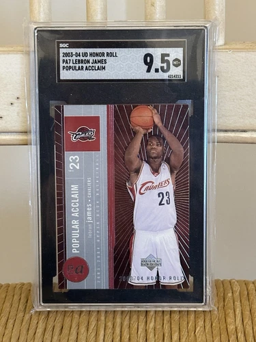 Lebron James Rookie Card 2003-04 UD Honor Roll Popular Acclaim #pa7 SGC 9.5 MT+