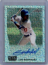 2020 Leaf Metal Draft #LA-LR1 Luis Rodriguez 1990 Leaf Autographs Silver Mojo