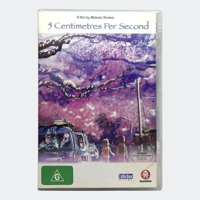 Makoto Shinkai's 5 [Five] Centimetres Per Second (2007) DVD - Region 2 + 4, PAL