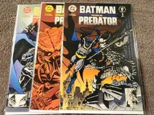 1991 DC & DARK HORSE Comics BATMAN Versus PREDATOR #1-3 Complete Series - NM/MT