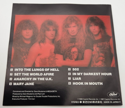 MEGADETH So Far, So Good So What! Japan 1st Edition