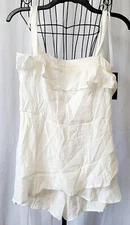 City Studio Juniors Ivory Sleeveless Ruffled Romper Juniors Size 5 T40-999