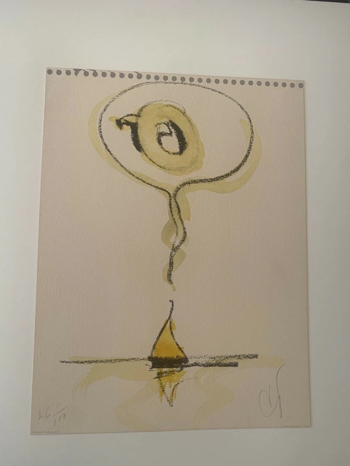 Velero CLAES OLDENBURG Thinking of Q firmado y #’d RARO 1ª edición Foto 2 de 4