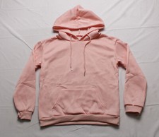 Shein Women's Back Graphic Kangaroo Pocket Thermal Lined Hoodie JL3 Peach Small