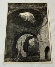 1881 magazine engraving ~ THE BATHS OF CARACALLA, ROME