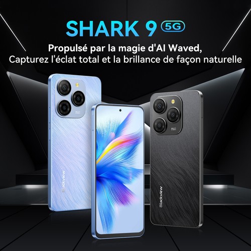 Blackview SHARK 9 5G Téléphone Portable 24Go+256Go 6,67" 90Hz Android 14 NFC - Zdjęcie 3 z 26