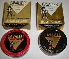 CAVALIER Shoe or Boot Cream / BARELY Used / Shoe Shine Kit/ Vintage Lot of 2