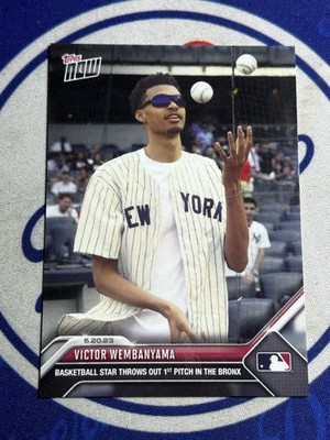 2023 Topps Now Victor Wembanyama First Pitch Yankees Spurs #472 (RC)