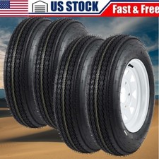 5.30-12 5.30x12 530-12 Trailer Tires Wheels With 12 Rim 5 Lug On 4.5 Set Of 5.30-12 5.30x12 530-12 Trailer Tires Wheels With 12 Rim 5 Lug On 4.5 Set Of