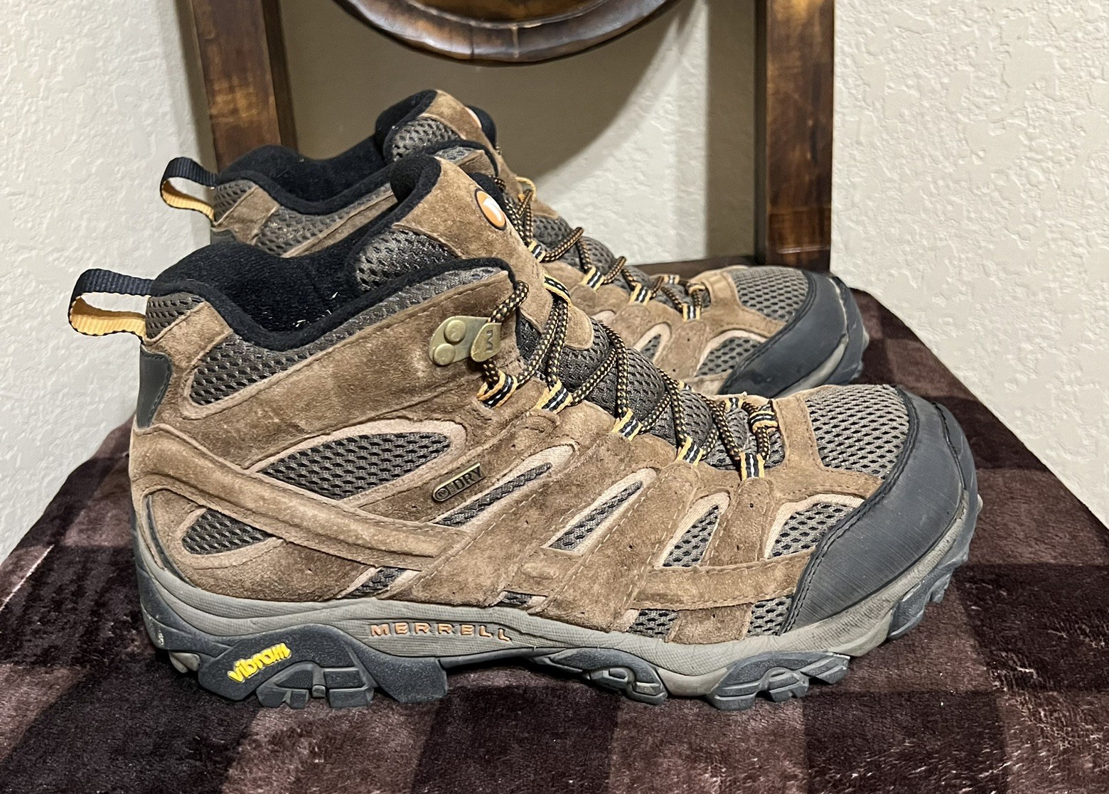 Merrell Moab 2 Stivali Uomo 11 Terra Marrone Pelle Outdoor Escursionismo Suola Vibram