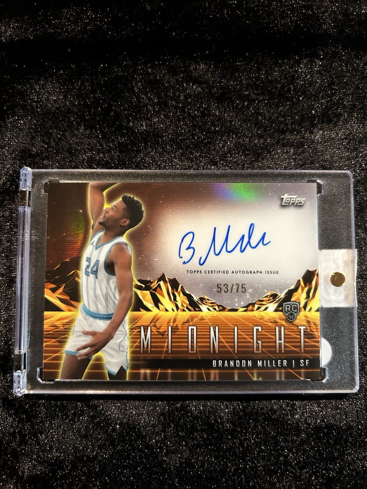 Brandon Miller 2023 Topps Midnight Horizon Dusk Rookie Auto /75