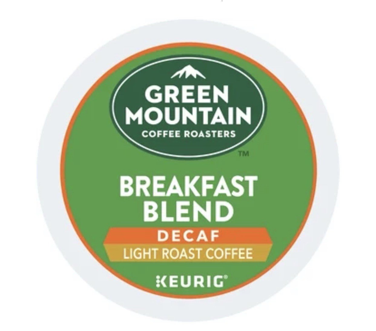 Green Mountain Breakfast Blend Light Roast Coffee, Decaf, K-Cup, 96/Case