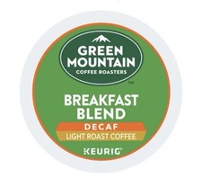 Green Mountain Breakfast Blend Light Roast Coffee, Decaf, K-Cup, 96/Case