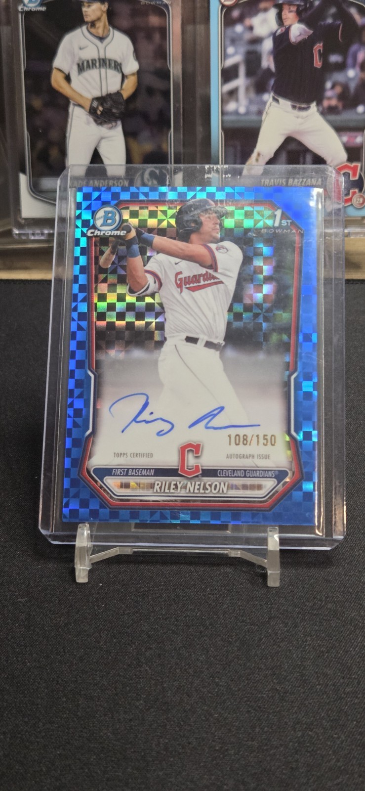 2026 Topps Bowman Chrome Riley Nelson Blue X-fractor Autograph /150 Auto #CPA-RN