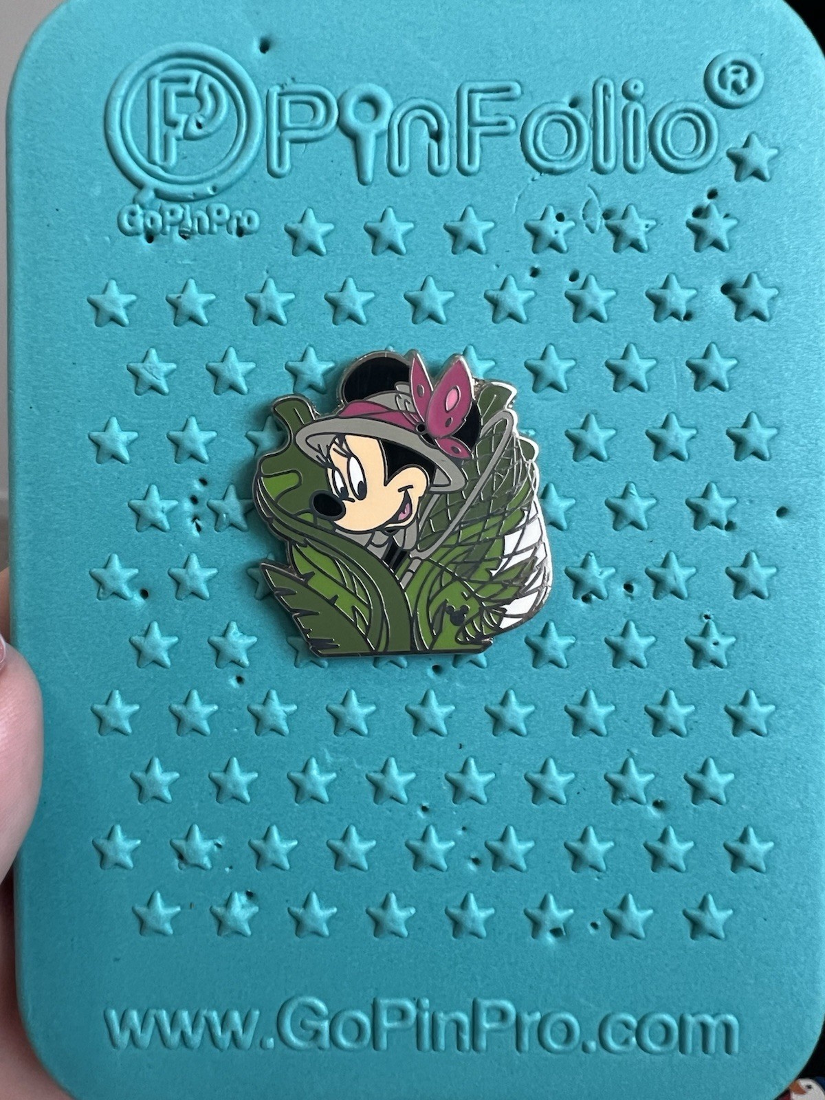 Disney Cast Lanyard Series 2005 Minnie Mouse Jungle Safari Butterfly Pin Vintage