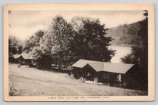 4H Camp Piedmont Ohio Rustic Wooded Lakeside Cabins Postcard