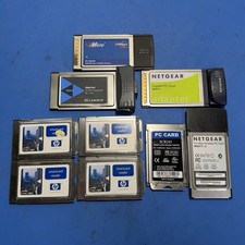 Lot of 9 PCMCIA PC Card Adapters Netgear Linksys HP Smart Card Readers WiFi LAN
