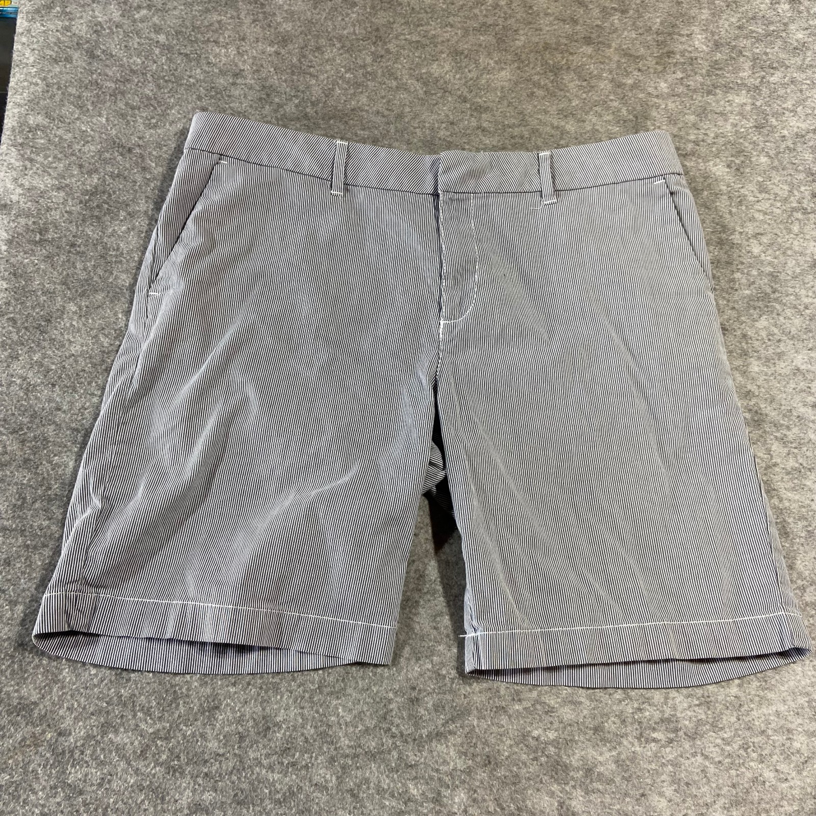 Tommy Hilfiger Seersucker Chino Shorts Womans 12 Blue Flat Front 8