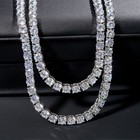 Used-10mm-8.5+22in 5A Zircon Tennis Chain Bracelet Necklace 316L Stainless Steel — photo 7