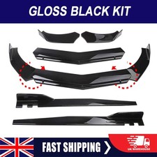 Side Skirt Splitter + Front Bumper Lip Spoiler For Vauxhall Opel Astra H Corsa
