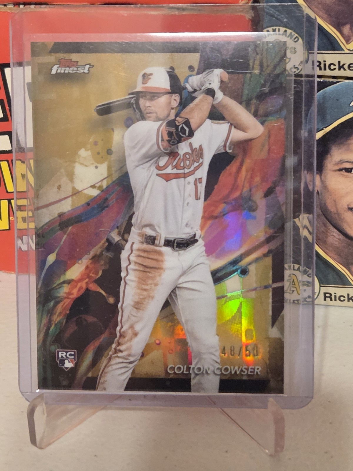 Colton Cowser RC 2024 Topps Finest GOLD REFRACTOR /50 ROOKIE Card #79 Orioles